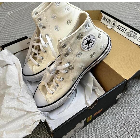 Converse Shoes - Converse CTAS Eva Lift Hi Egret White Pale Surplus A13447C Size‎ 7 Kids/8.5W